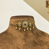 Peacock Antique South Indian Rajwadi Necklace Set