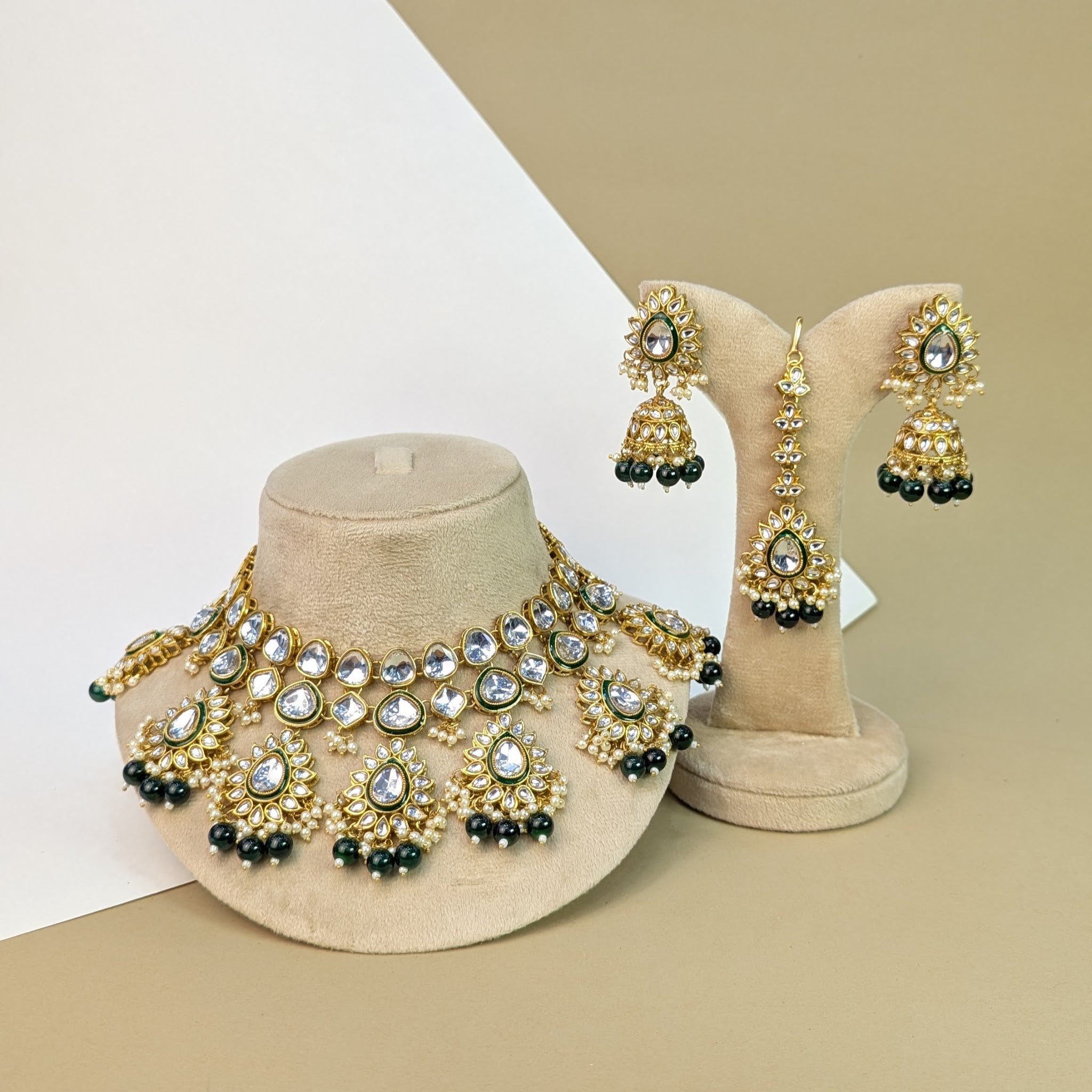 Rajwadi Kundan Necklace Set