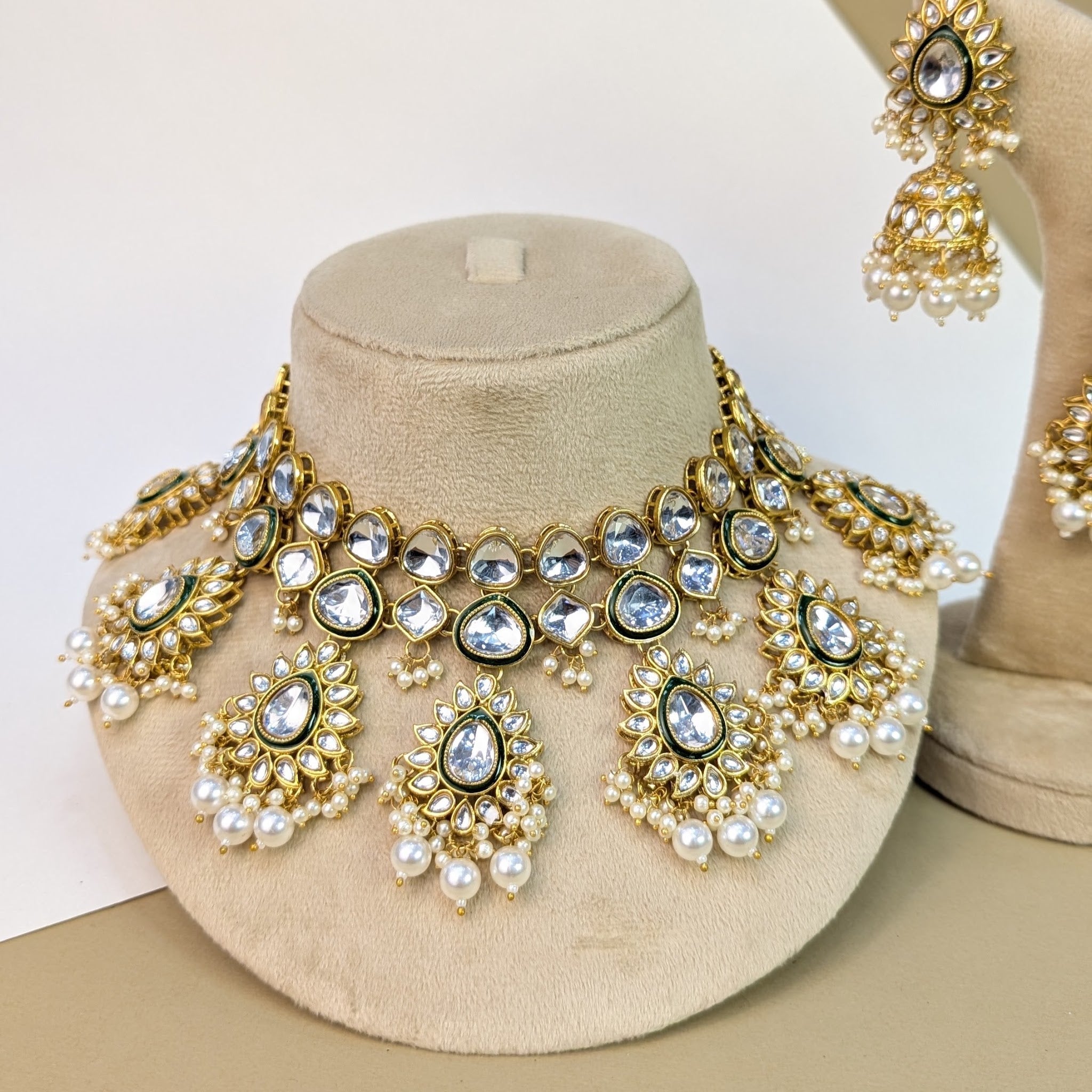 Rajwadi Kundan Necklace Set