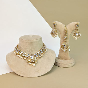 Chandbali Kundan Necklace Set
