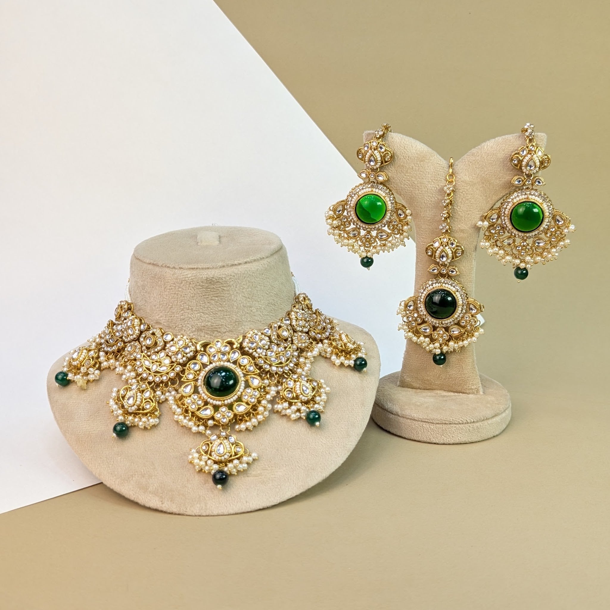 Pearl Drop Kundan Necklace Set