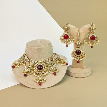 Pearl Drop Kundan Necklace Set