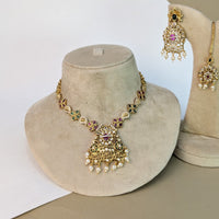 Simha Lion South Rajwadi Necklace Set