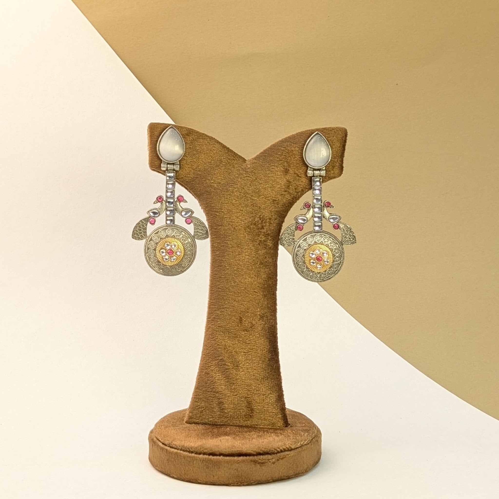 Swan Motif Antique Earrings