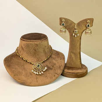 Layered Antique South Indian Rajwadi Necklace Set