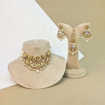 Peacock Kundan Necklace Set