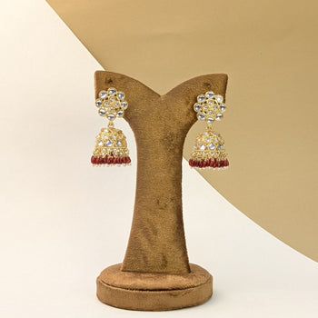 Royal Peacock Kundan Jhumkis