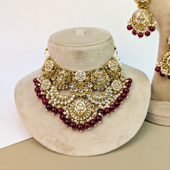 Meenakari Kundan Necklace Set
