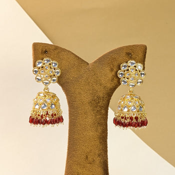Royal Peacock Kundan Jhumkis