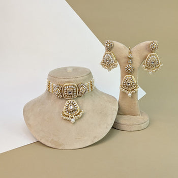 Polki Kundan Necklace Set