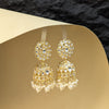 Emerald Kundan Jhumkis