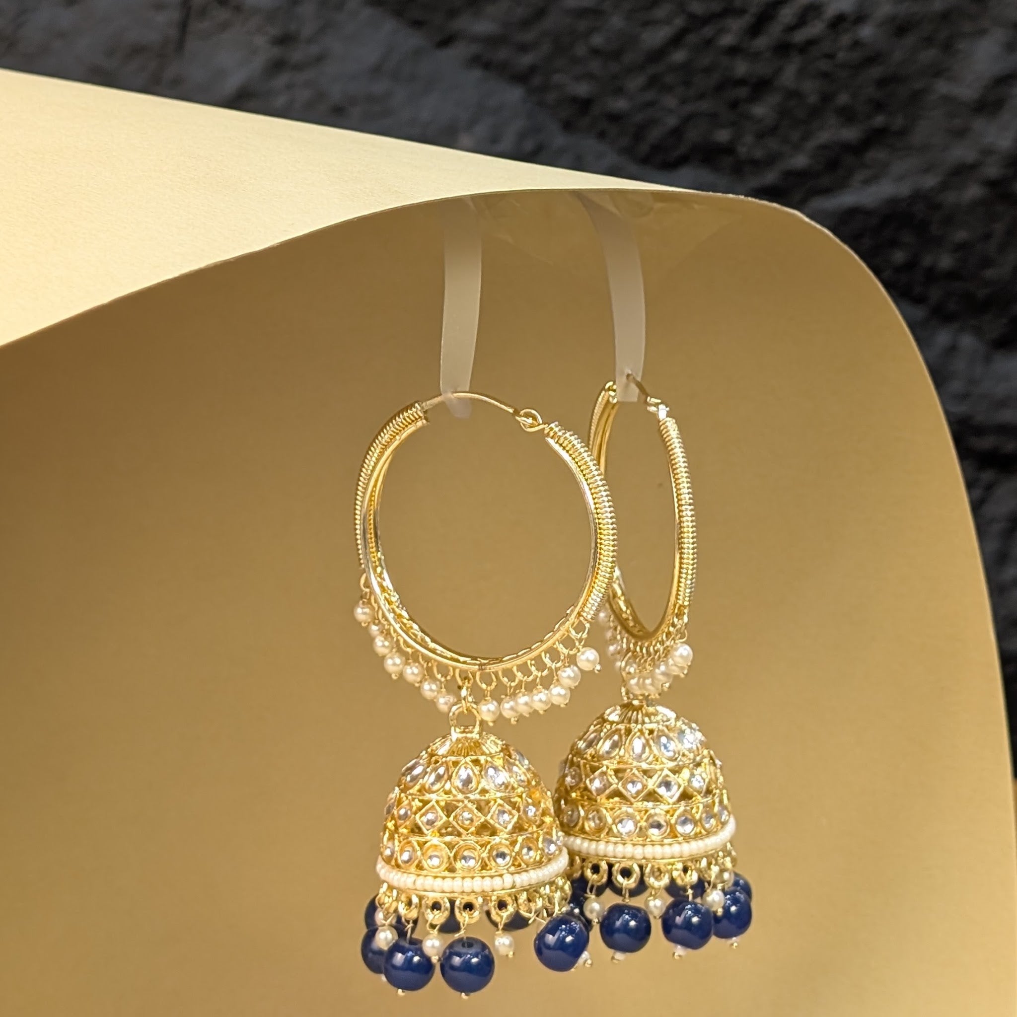 Polki Kundan Jhumkis
