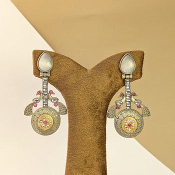 Swan Motif Antique Earrings