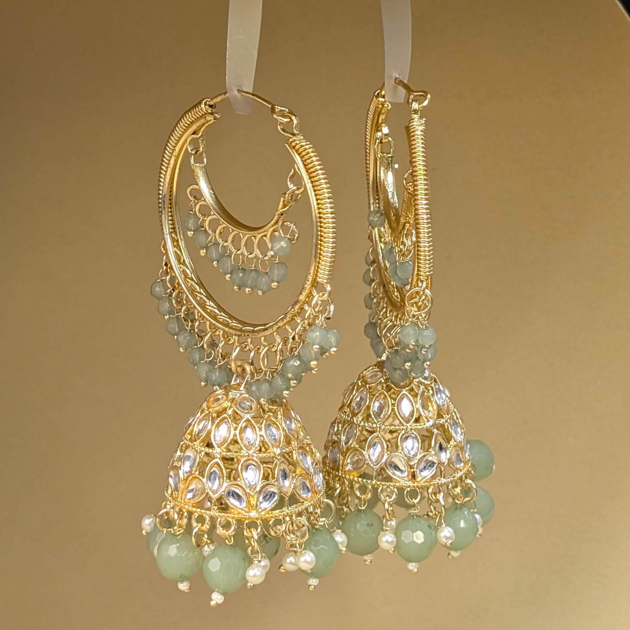 Meena Kundan Jhumkis