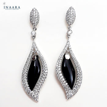 Black Drop Earrings