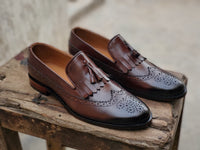 SKU:2038-Brown beard Style Leather sole - DeVogue