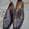 Tan Cow Leather Formal Double Monk Style
