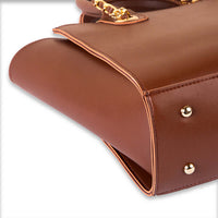 Plush Choco Brown women's handbag in brown by Bag X