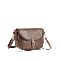Imperial Crocodile Brown women's crossbody bag in brown by Bag X
