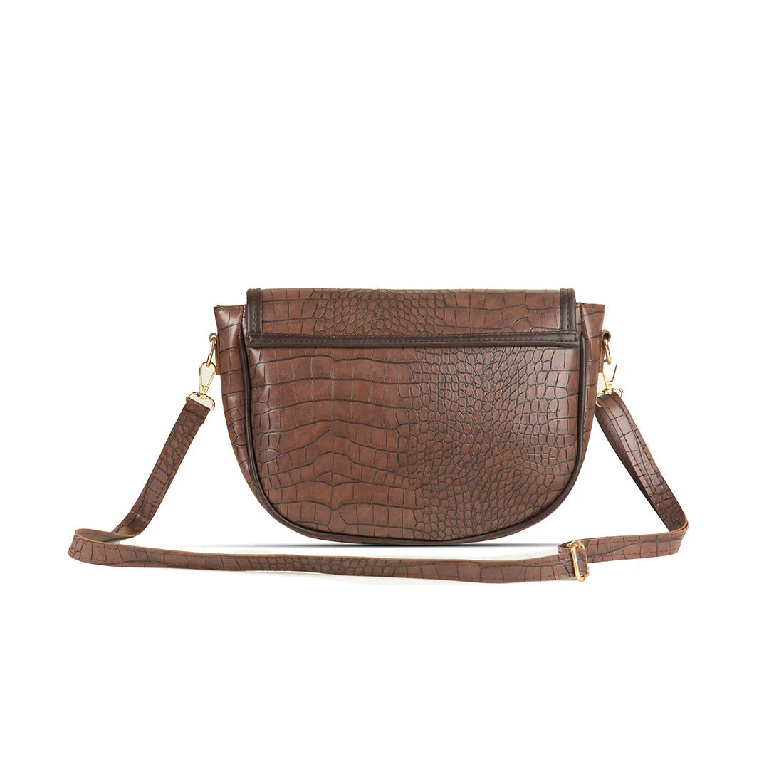 Imperial Crocodile Brown women's crossbody bag in brown by Bag X