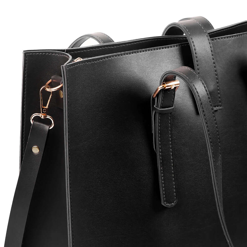 Blossom 3 Pcs Black women's tote bag in black by Bag X