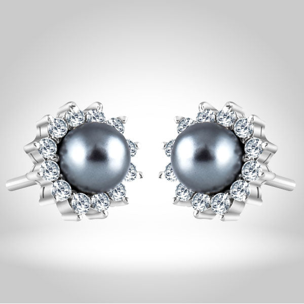 Pearl Pendant Set - Grey