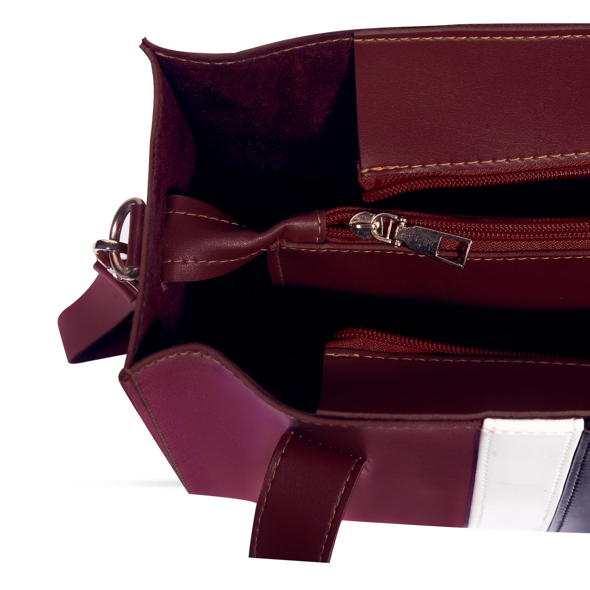 Baku 3 Pcs Maroon women's wallet & clutch in maroon by Bag X