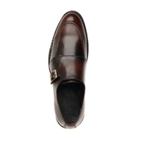 7011-Brown Rubber Sole Cow Leather Formal - DeVogue