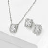 Zircon Cube Pendant Set