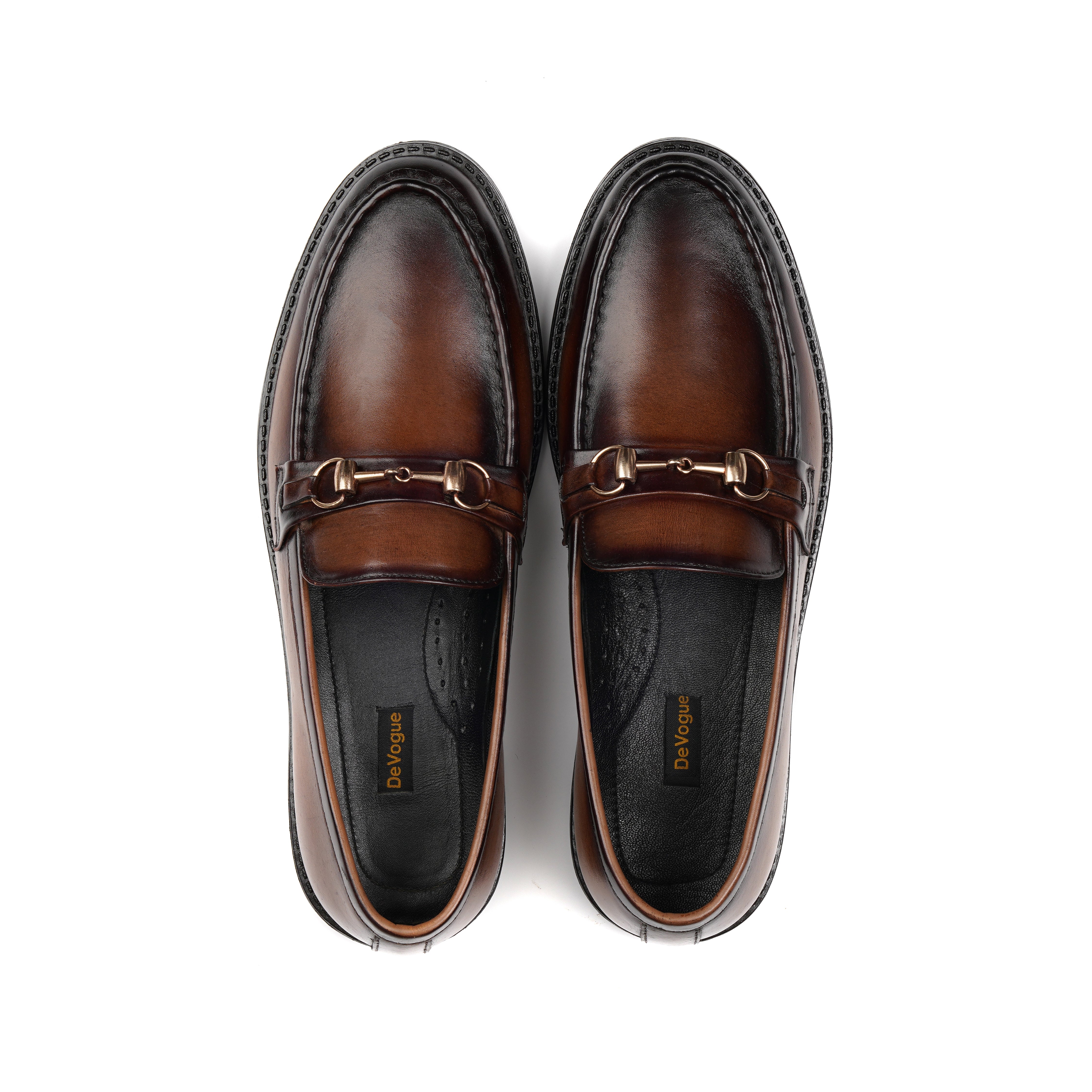 ST-08-Shaded loafers with Patina finish - DeVogue