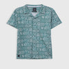 Printed Cuban Collar Shirt