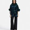 Velvet Fur-Trim Cape