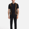 Quarter Zip-Up Polo Shirt