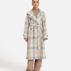 Belted Checked Coat