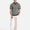 Striped Johnny Collar Polo