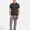 Striped Quarter Zip-Up Polo Shirt
