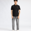 Black Pique Polo