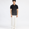 Black Pique Polo