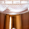 Diamond-Cut Crystal Serving Bowl (With Rechargeable 3 color options LED light)