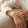 Tulip Bracelet – Aqua Green (Gold)