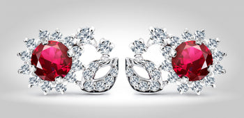 Red earrings