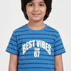 Boys Printed Striped Tee