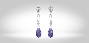 Earring- Syn. Amethyst