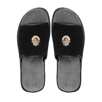 CT-01-Black Suede Chappal - DeVogue