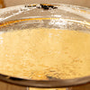 Round Silver Serving Stand on Clear Crystal Pedestal