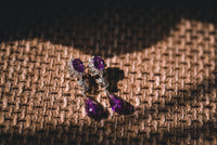 Purple Drop Earrings