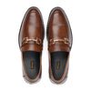 Shaded Cow Leather Horse Bit Formal Loafer Style In Rubber Sole