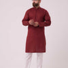 Maroon Cotton Kurta