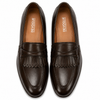 Sku:4023-Brown Cow Leather Formal Loafer Style