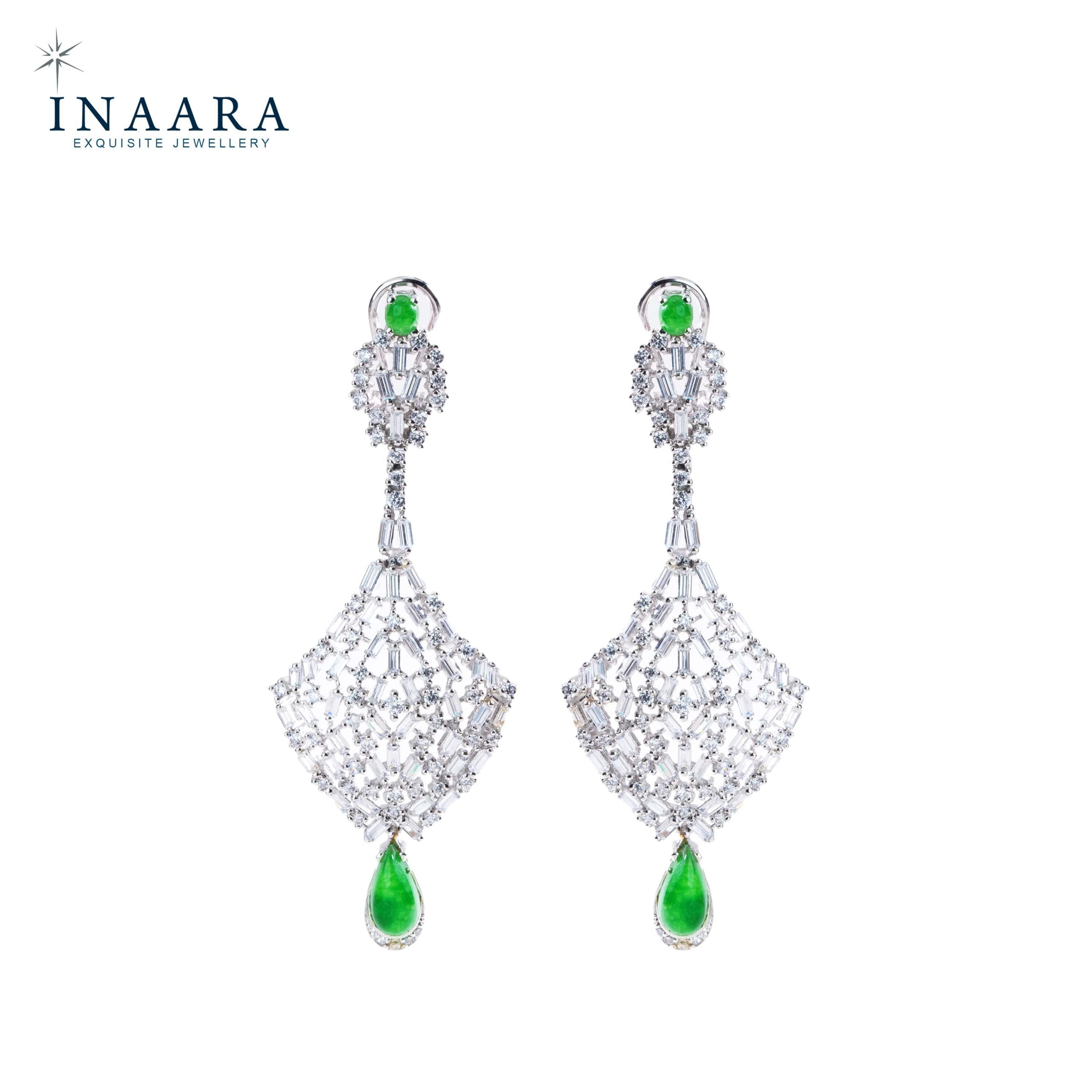 Baguette Emerald Necklace Set